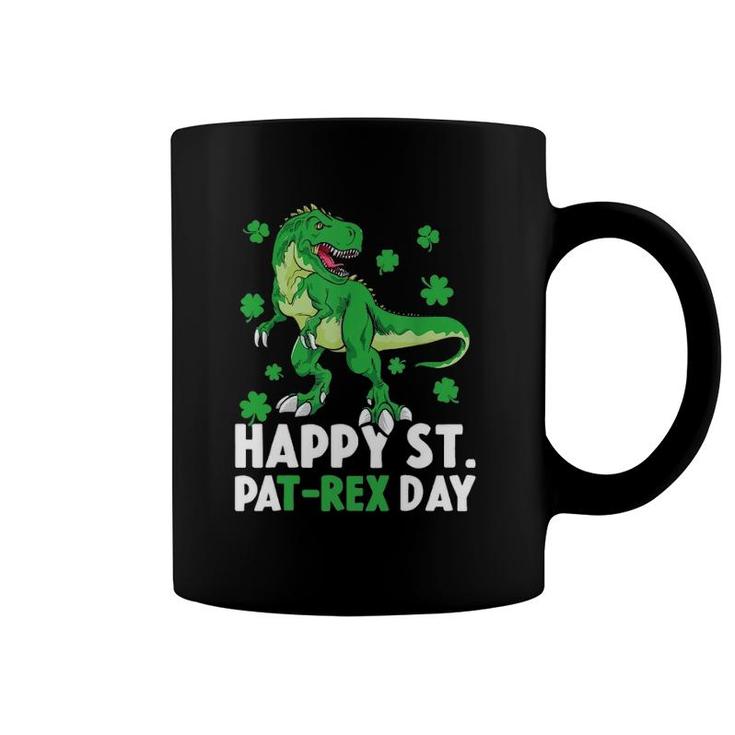 Happy St Pat-Rex Dinosaur Saint Patrick's Day For Boys Girls Coffee Mug