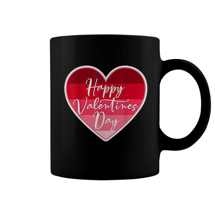 Happy Valentines Day Red Heart Graphic Design Coffee Mug
