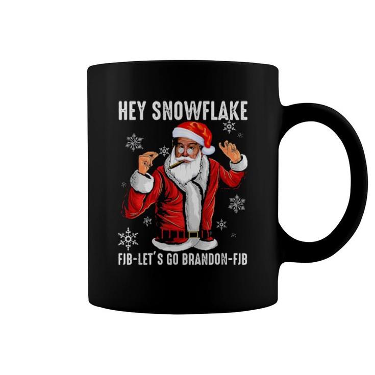 Hey Snowflake Fjb Let's Go Brandon Fjb Christmas  Coffee Mug