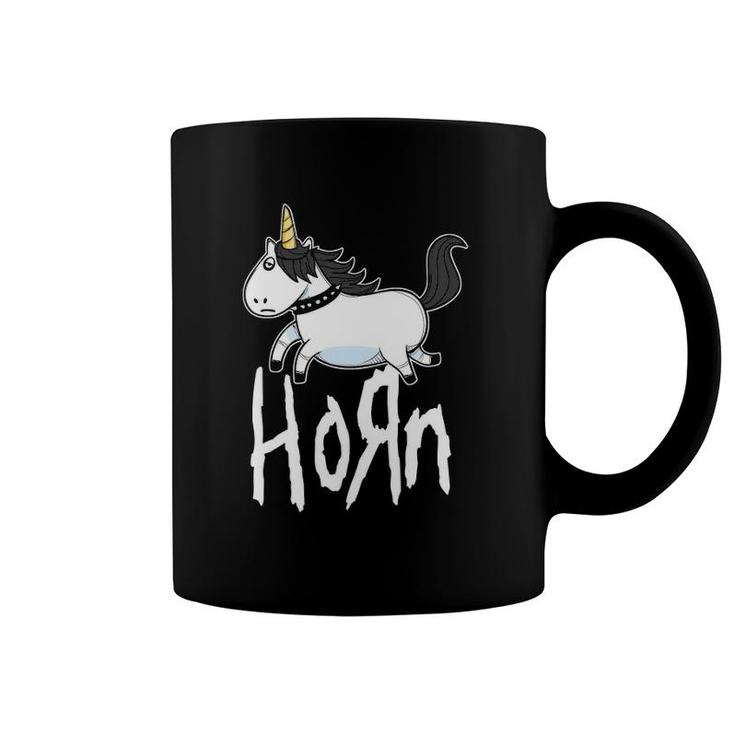 Horn Funny Emo Unicorn Heavy Rock Band Fan Coffee Mug