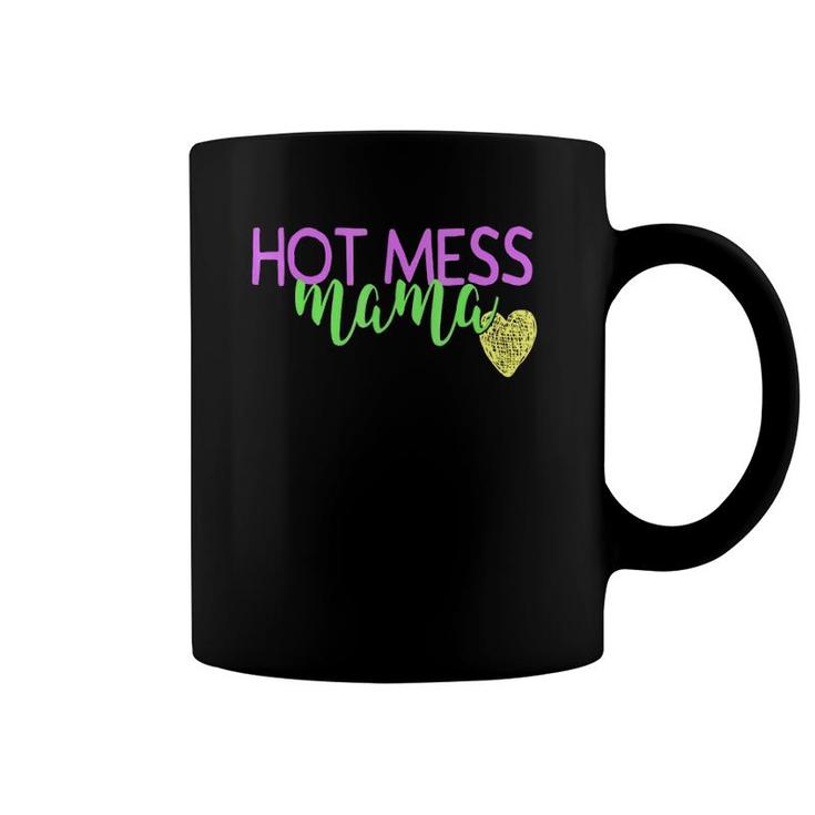 Hot Mess Mom  Funny Mothers Day Gift Mommy Mum Mama Coffee Mug