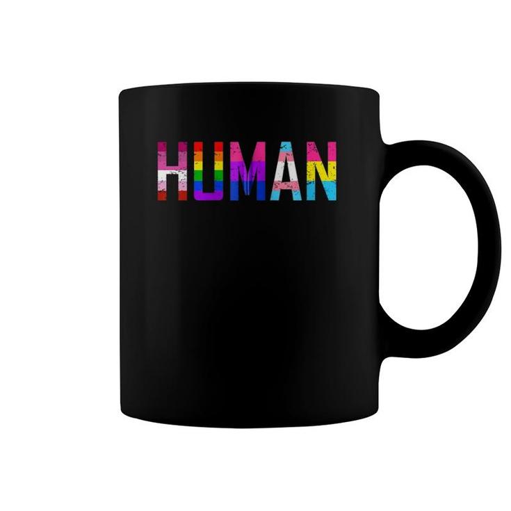 Human Flag Lgb Gay Pride Month Transgender Zip Coffee Mug