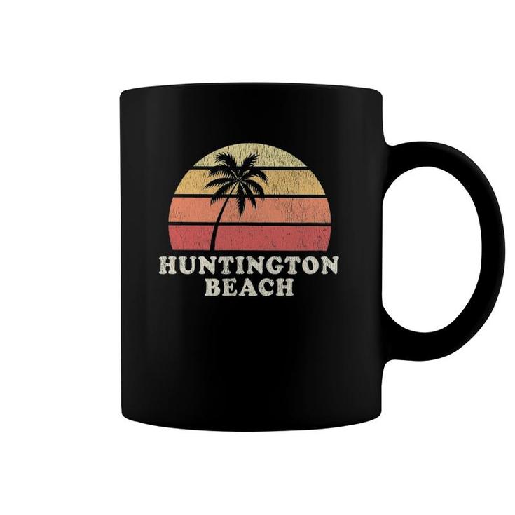 Huntington Beach Ca Vintage 70S Retro Throwback Design Coffee Mug