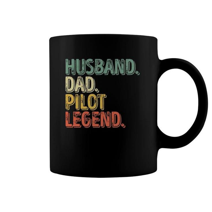 Husband Dad Pilot Legend  Funny Father's Day Gift  Coffee Mug