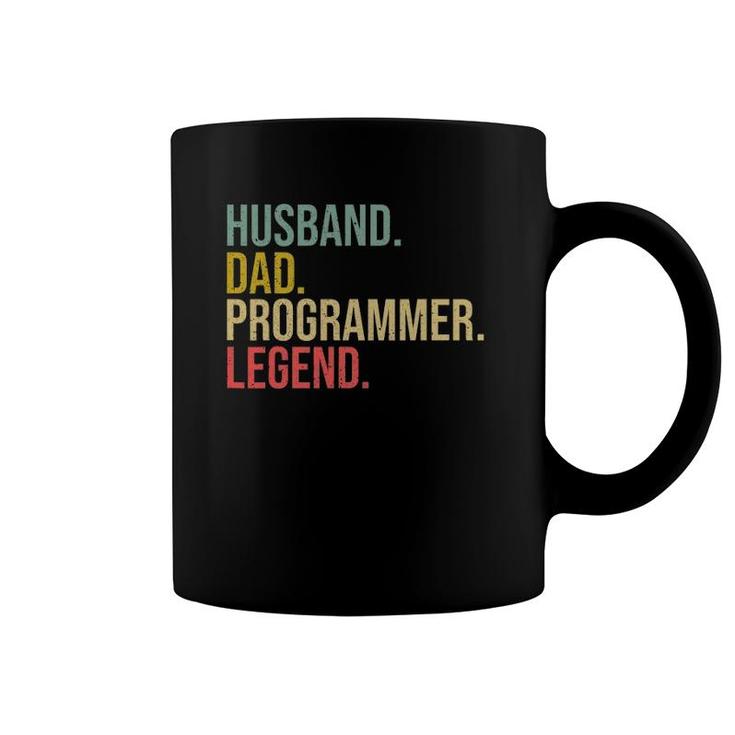 Husband Dad Programmer Legend Fathers Day Programming Coffee Mug