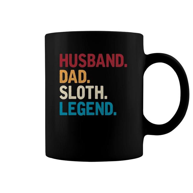 Husband Dad Sloth Legend Lazy Cute Sloth Coffee Mug