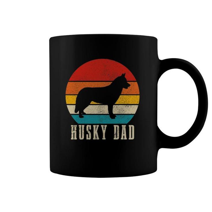 Husky Dad Siberian Husky Vintage Funny Dog Owner Coffee Mug