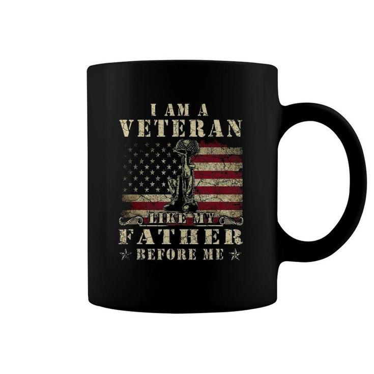 I Am A Veteran Like My Father Before Me  Patriotic Gift Coffee Mug