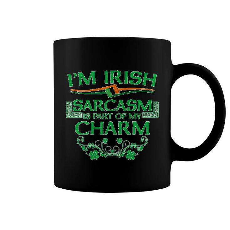 I Am Irish Sarcasm Funny Shamrock Humor St Patricks Paddy Day Coffee Mug