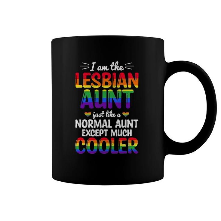I Am The Lesbian Aunt Rainbow Pride Month Lgbtq Support Coffee Mug