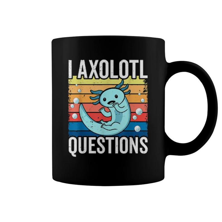 I Axolotl Questions Adults Youth Retro Vintage  Coffee Mug