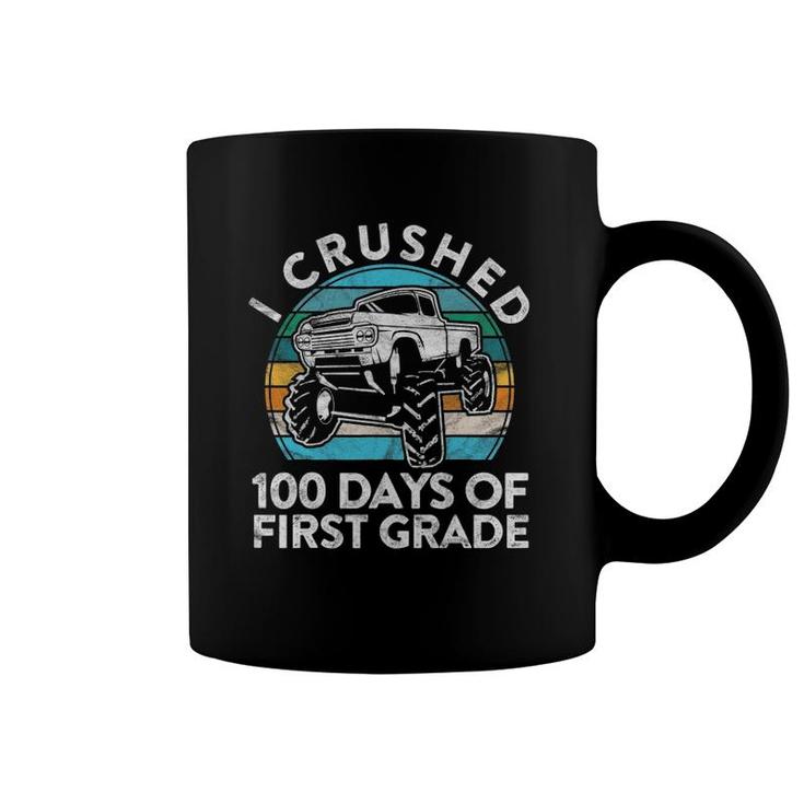 I Crushed 100 Days Of First Grade Gift Fun 1St Class School Coffee Mug