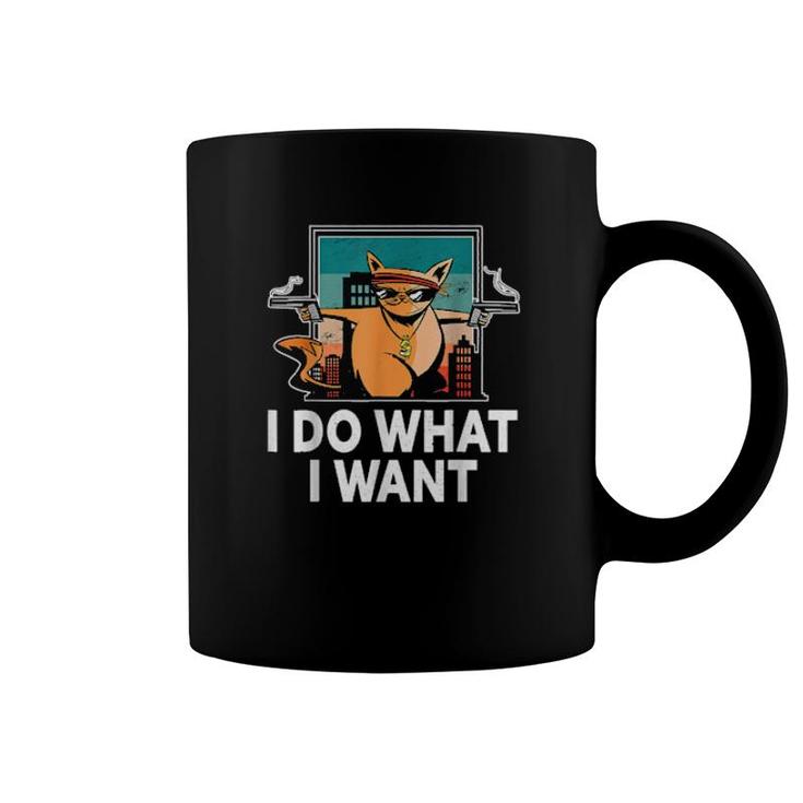 I Do What I Want Cat Long  Coffee Mug