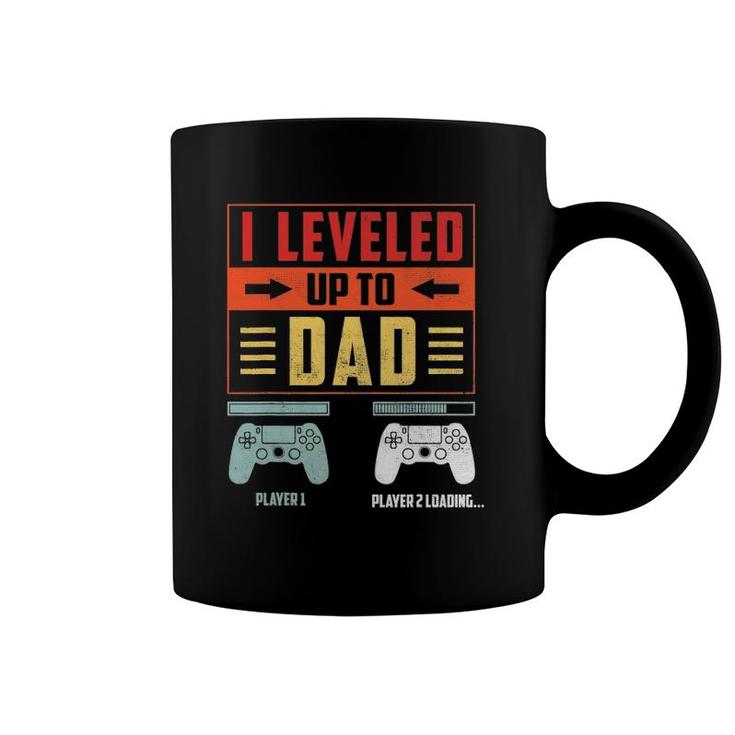 I Leveled Up To Dad 2022 Funny Soon To Be Dad Est 2022 Ver2 Coffee Mug