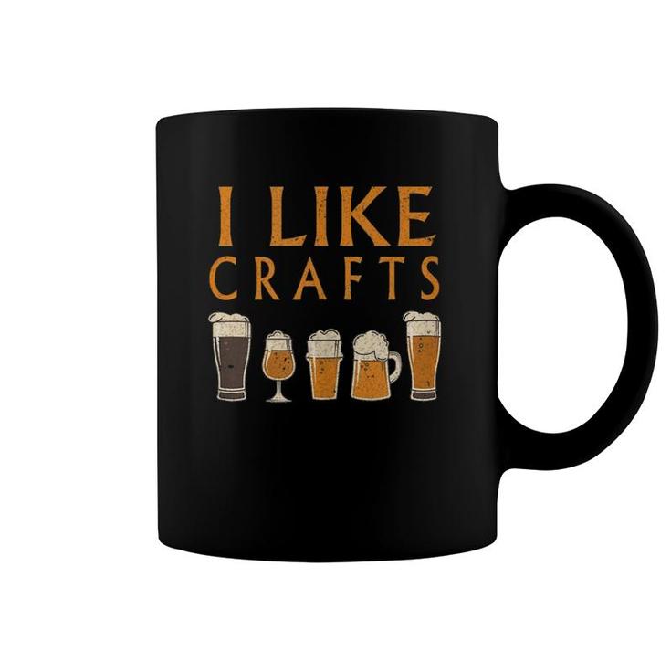 I Like Crafts Vintage Draught Beer Lover Drinking Gift Coffee Mug
