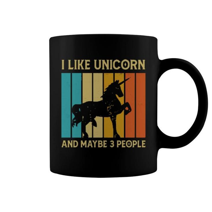 I Like Unicorn And Maybe 3 People, Retro Boys Coffee Mug
