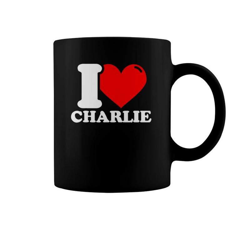 I Love Charlie Red Heart Gift Coffee Mug
