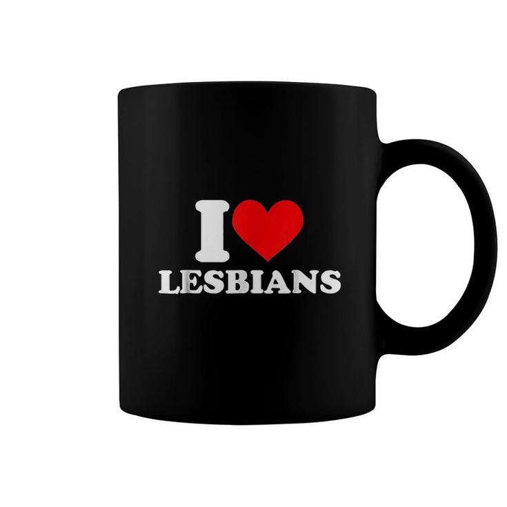 I Love Lesbians Heart Lesbians Coffee Mug
