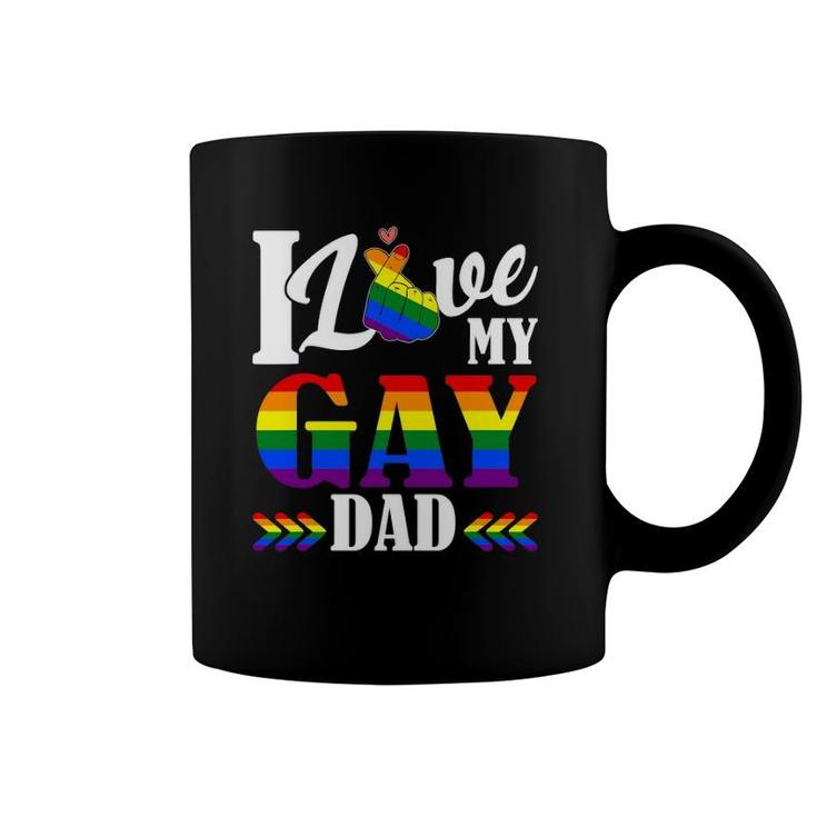 I Love My Gay Dad Lgbtq Pride Father's Day Coffee Mug