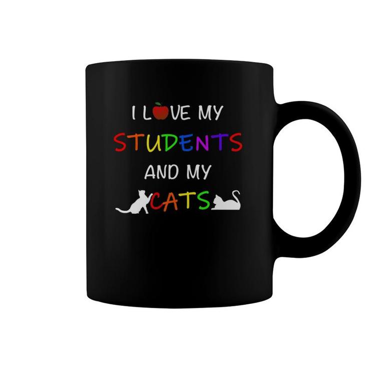 I Love My Students And My Cats Cute Teacher Cat Coffee Mug