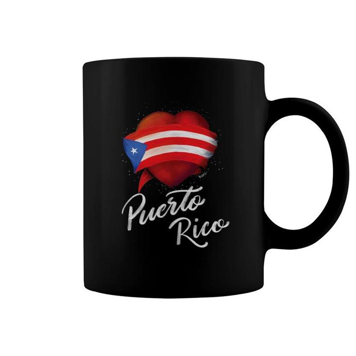 I Love Puerto Rico Flag For Women Coffee Mug
