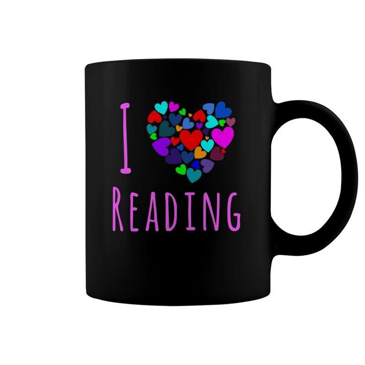 I Love Reading - Heart Love Books Reading Club Coffee Mug