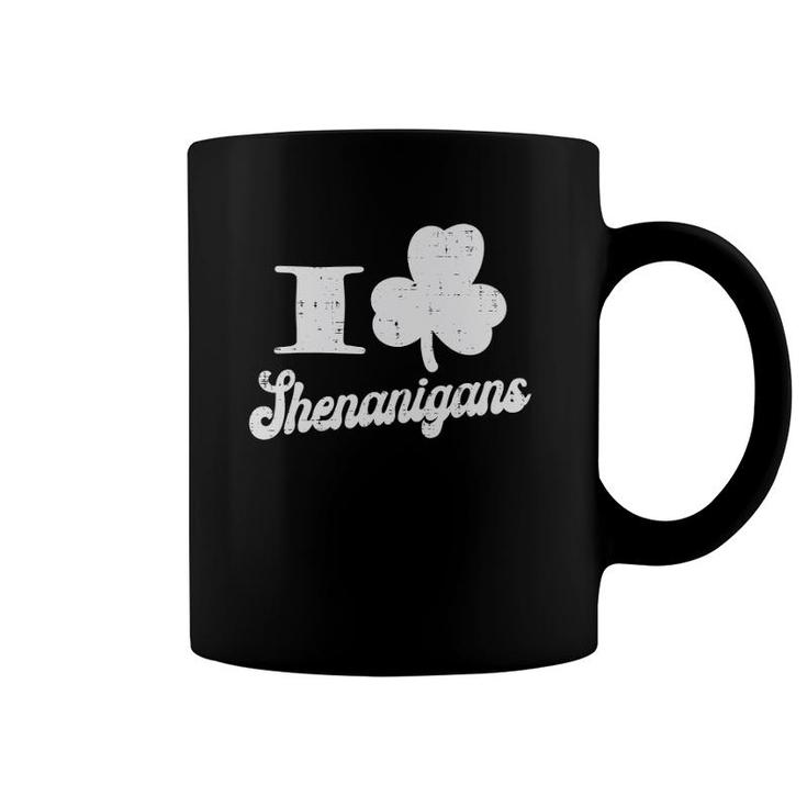 I Love Shenanigans Shamrock St Patrick's Day Men Women Gift Coffee Mug