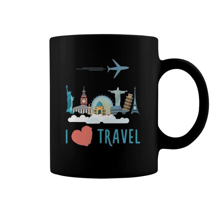 I Love Travel Traveling Lover Coffee Mug