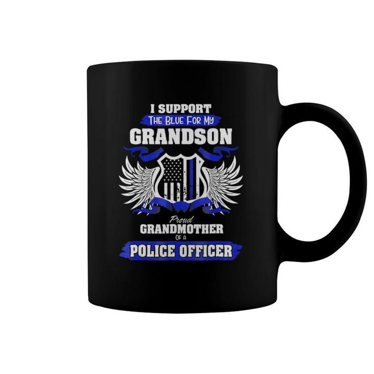 I Support The Blue-Police Officer Grandmother Gifts Coffee Mug