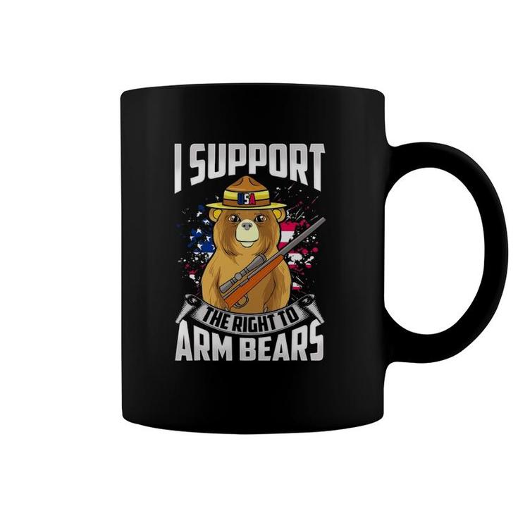 I Support The Right To Arm Bears Dad Joke Funny Pun Coffee Mug