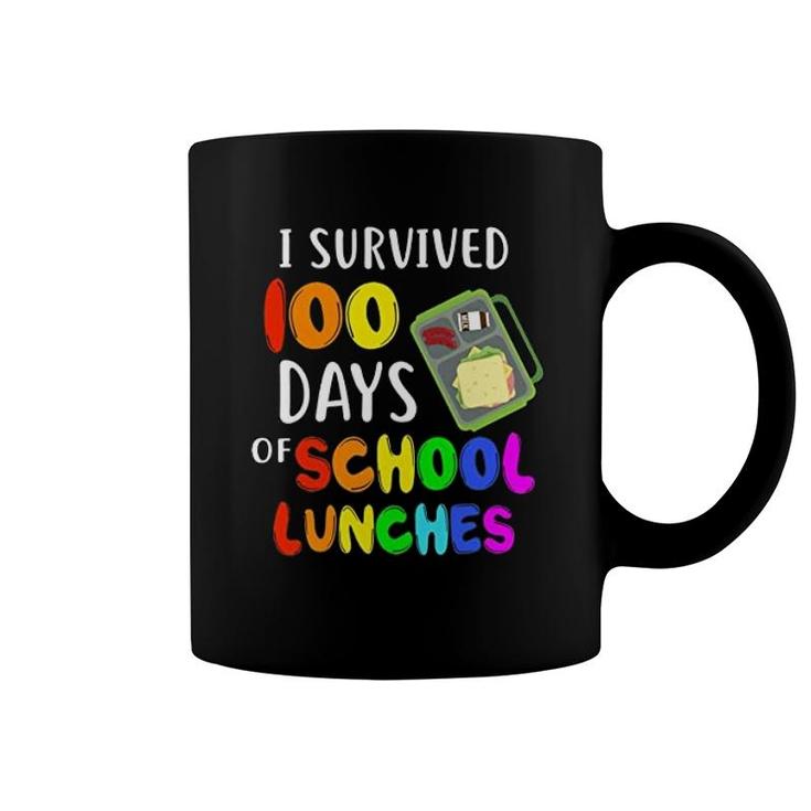 I Survived 100 Days Kindergarten School Lunches Coffee Mug