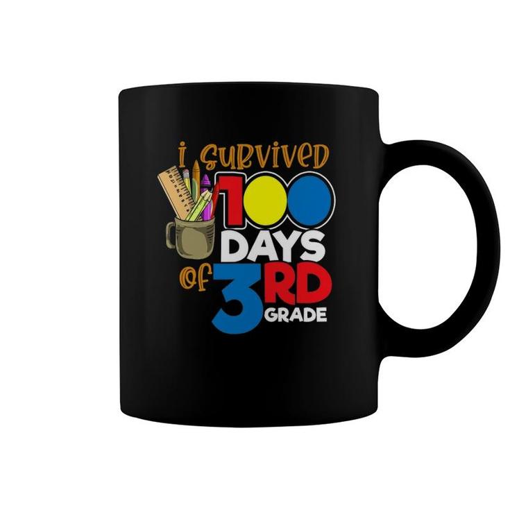 I Survived 100 Days Of 3Rd Grade Funny 100 Days Of School Coffee Mug