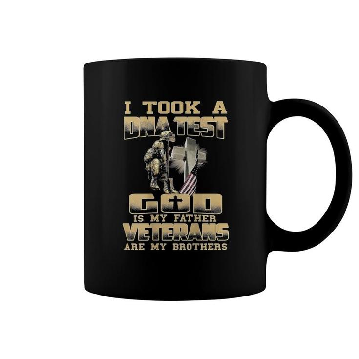 I Took A Dna Test God Is My Father Veterans On Back Coffee Mug