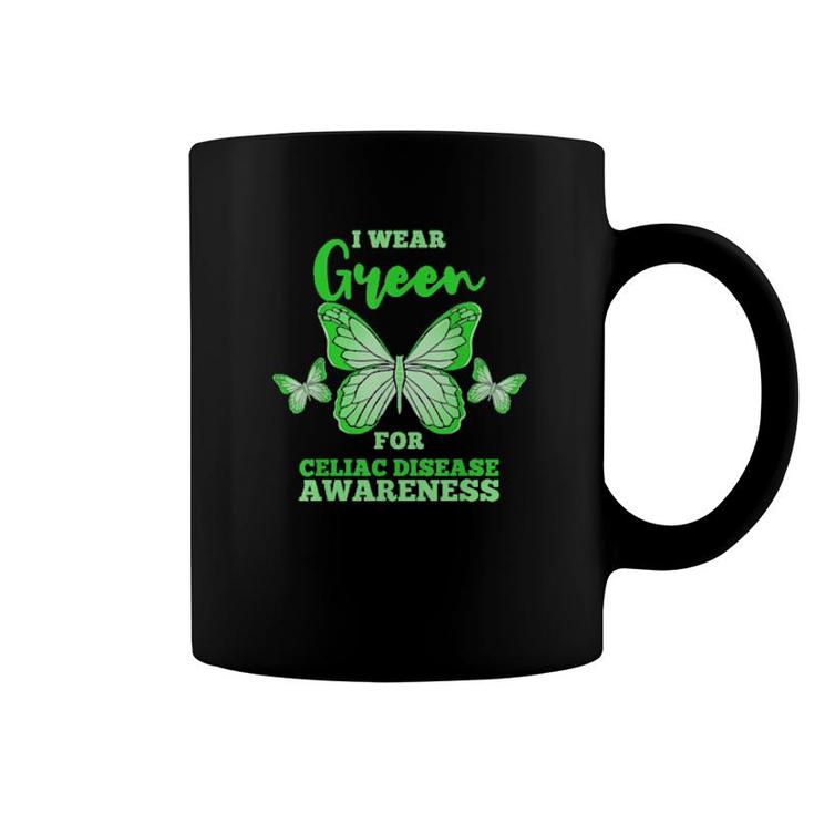 I Wear Green For Celiac Disease Awareness Gluten Free Tee  Coffee Mug
