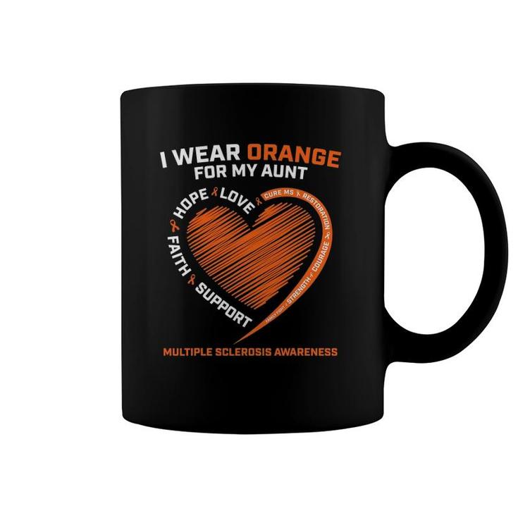 I Wear Orange For My Aunt Ms Multiple Sclerosis Awareness Coffee Mug