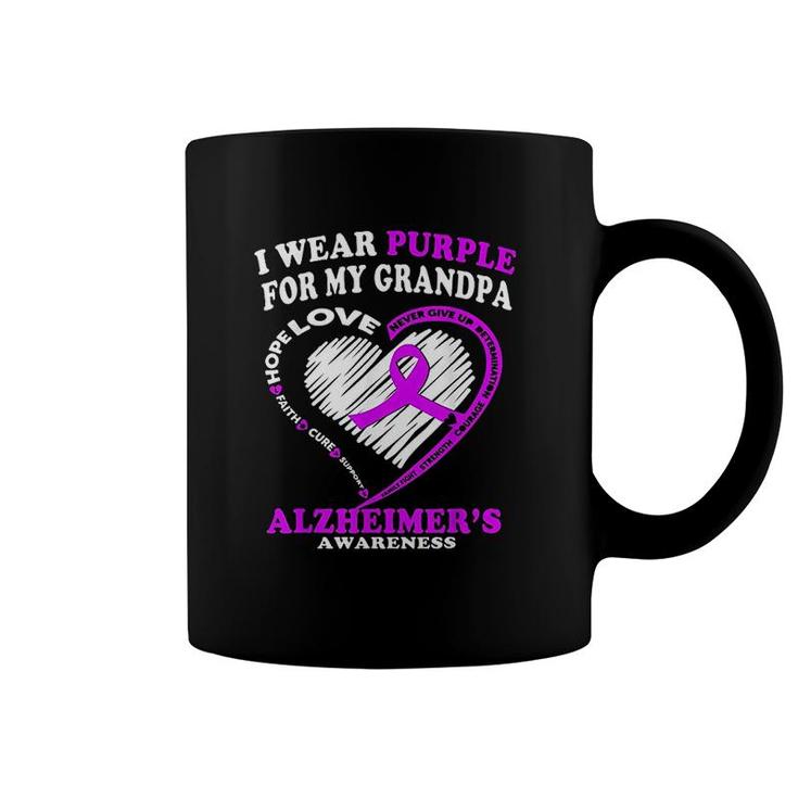 I Wear Purple For My Grandpa Coffee Mug