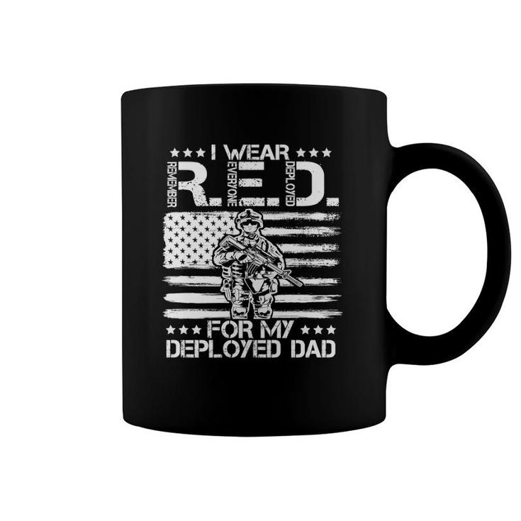 I Wear Red For My Dad Remember Everyone Deployed Usa Gift Premium Coffee Mug