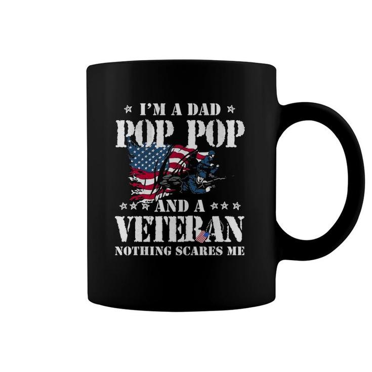 I'm A Dad Pop Pop Veteran Father's Day Funny Men Coffee Mug