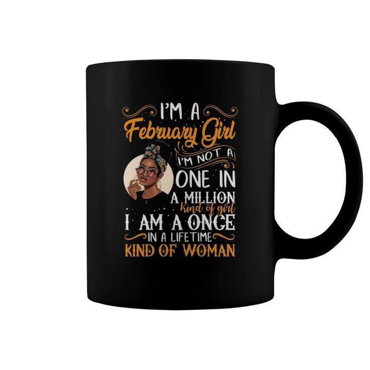 I'm A February Girl Black Women Aquarius Birthday Gifts Coffee Mug
