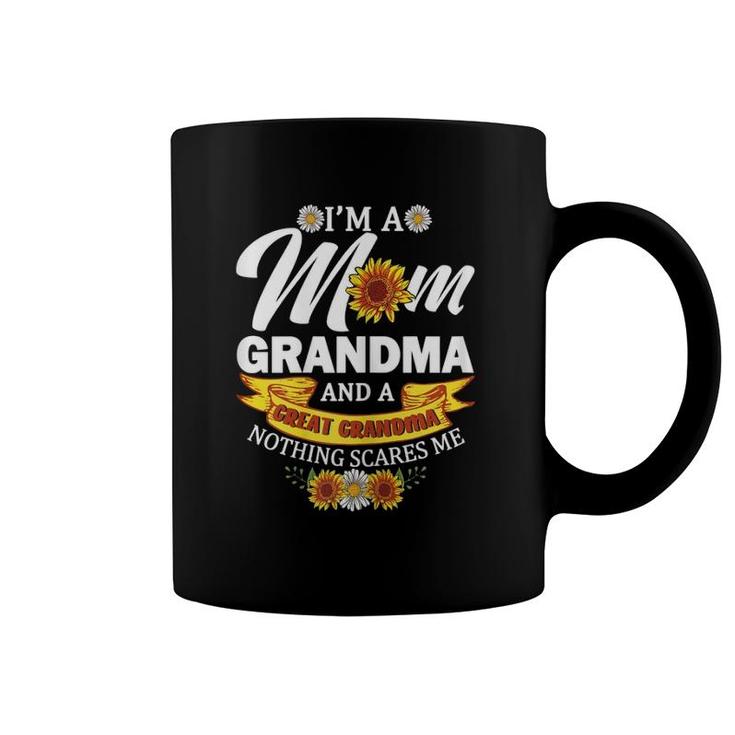 I'm A Mom Grandma Great Nothing Scares Me Funny Mothers Day Coffee Mug