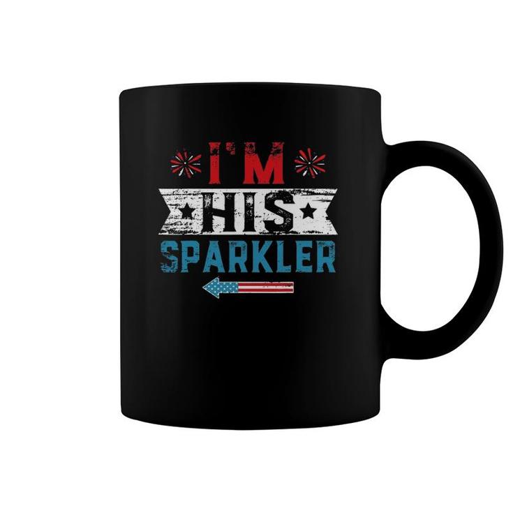 I'm His Sparkler His And Her 4Th Of July Matching Couples Coffee Mug