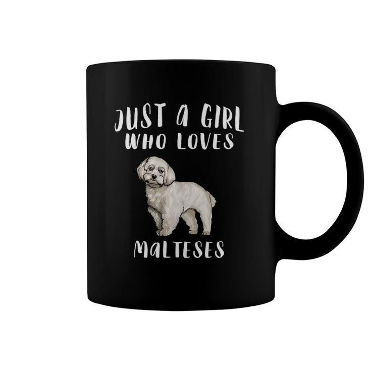 Im Just A Girl Who Loves Maltese Dog Lover Coffee Mug