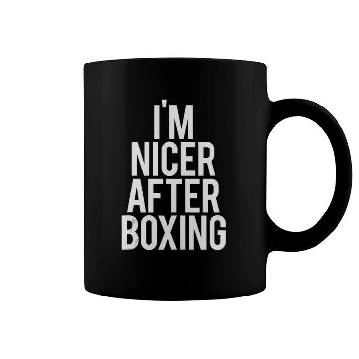 I'm Nicer After Boxing Funny Gym Saying Fitness Training Tank Top Coffee Mug