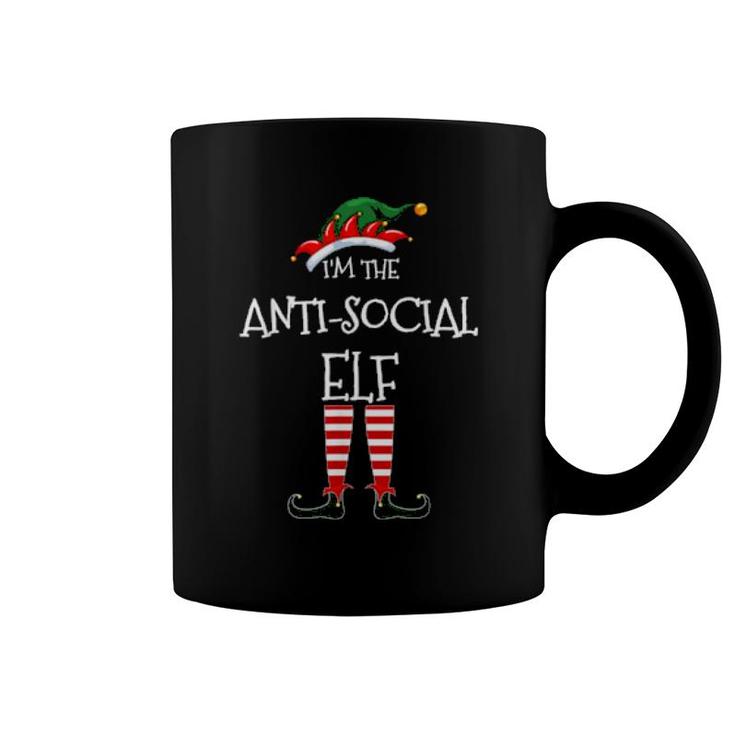 I'm The Antisocial Elf Matching Family Unique Group Xmas  Coffee Mug