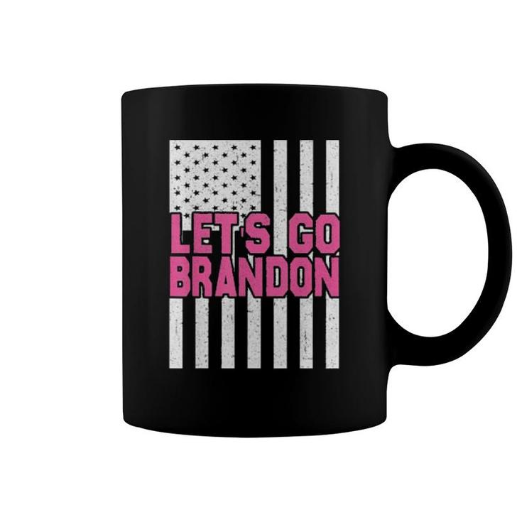 In October We Wear Let’S Go Brandon Pink Coffee Mug