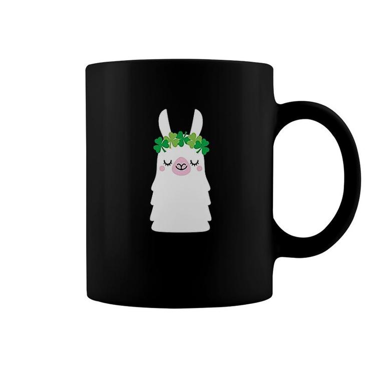 Instant Message Shamrock Crown Llama Coffee Mug