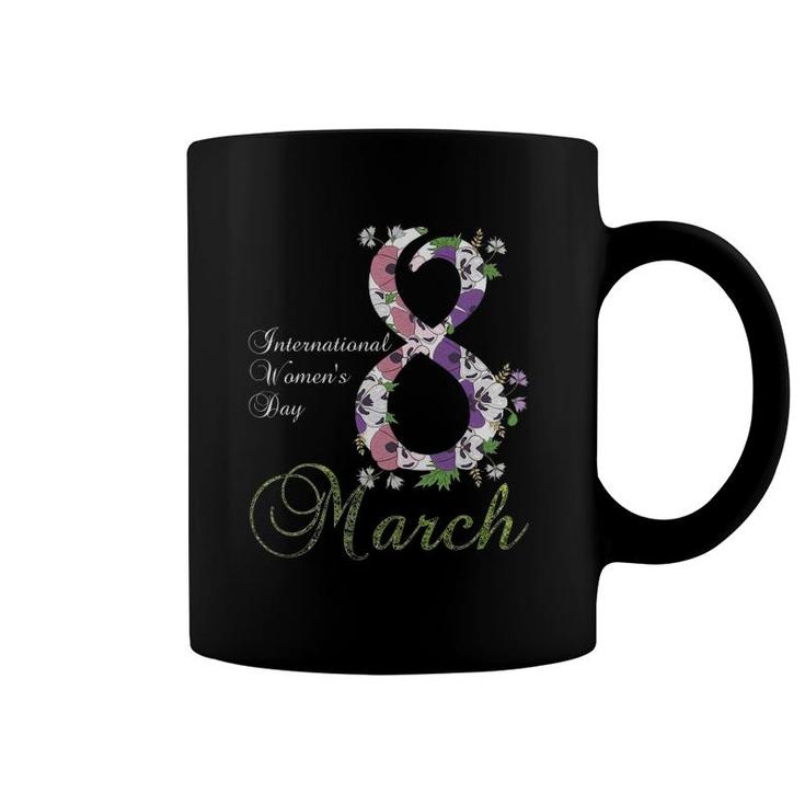 International Women's Day Tee Pansy Flower March 8Th 2022 Ver2 Coffee Mug