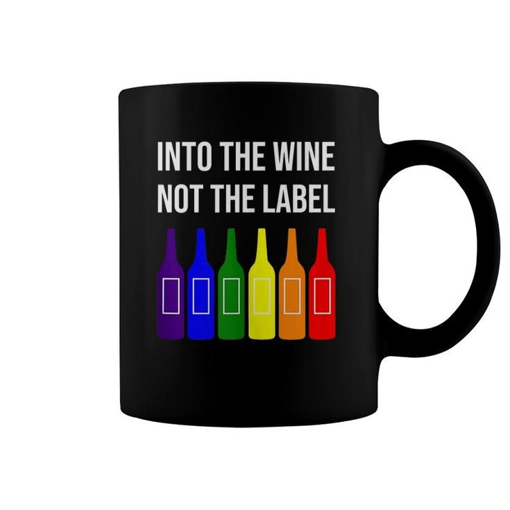 Into The Wine Not The Label Lgbtq Rainbow Gay Pride Month Tank Top Coffee Mug