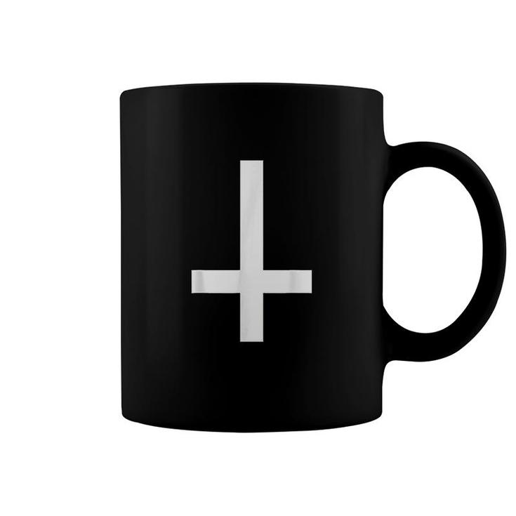 Inverted Cross Upside Down Cross Coffee Mug