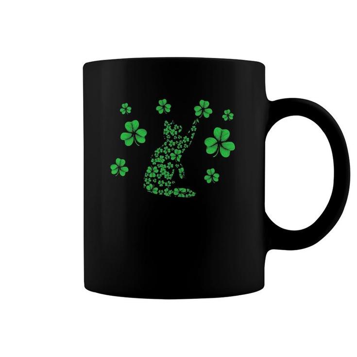 Irish Cat Kitten Lover Funny St Patrick's Day Shamrock Kitty Coffee Mug
